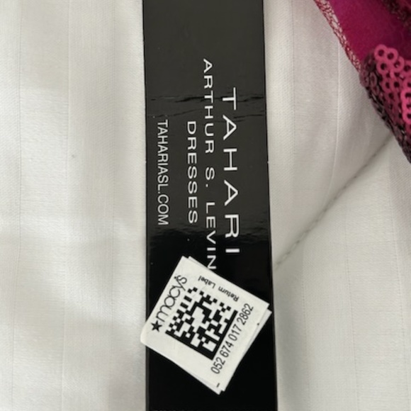 Tahari Formal-Evening Dress, Sequin,  Fuchsia  / Magenta, NWT Size 10 - Picture 7 of 8